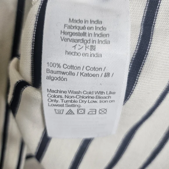 J.CREW Striped Long Sleeve Top 100% Size S NWT - Picture 4 of 7